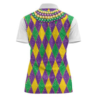 Mardi Gras Women Polo Shirt Cosplay Costume Glitter Style LT05 - Wonder Print Shop