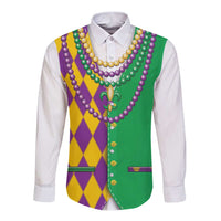 Mardi Gras Long Sleeve Button Shirt Cosplay Costume
