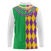 Mardi Gras Long Sleeve Polo Shirt Cosplay Costume