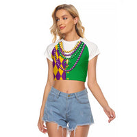 Mardi Gras Raglan Cropped T Shirt Cosplay Costume LT05 - Wonder Print Shop
