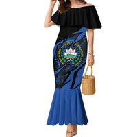 Personalised El Salvador Family Matching Mermaid Dress and Hawaiian Shirt Coat Of Arm Special Style