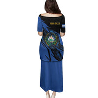 Personalised El Salvador Family Matching Puletasi and Hawaiian Shirt Coat Of Arm Special Style