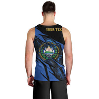 Personalised El Salvador Men Tank Top Coat Of Arm Special Style