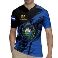 Personalised El Salvador Rugby Jersey Coat Of Arm Special Style