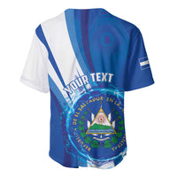 Personalised El Salvador Baseball Jersey Torogoz Bird Salvadoran Pride
