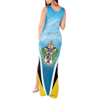 Personalised Saint Lucia 758 Tank Maxi Dress With Coat Of Arms