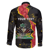 Personalised Haiti 1964 Family Matching Off The Shoulder Long Sleeve Dress and Hawaiian Shirt Coat Of Arms Unique Style