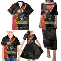 Personalised Haiti 1964 Family Matching Puletasi and Hawaiian Shirt Coat Of Arms Unique Style