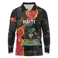 Personalised Haiti 1964 Long Sleeve Polo Shirt Coat Of Arms Unique Style