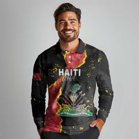 Personalised Haiti 1964 Long Sleeve Polo Shirt Coat Of Arms Unique Style