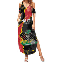 Personalised Haiti 1964 Summer Maxi Dress Coat Of Arms Unique Style