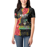 Personalised Haiti 1964 Women Polo Shirt Coat Of Arms Unique Style