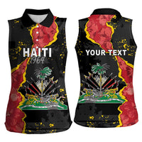 Personalised Haiti 1964 Women Sleeveless Polo Shirt Coat Of Arms Unique Style