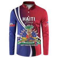 Haiti Strong Button Sweatshirt Kenbe Fem Ayiti