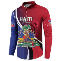 Haiti Strong Button Sweatshirt Kenbe Fem Ayiti