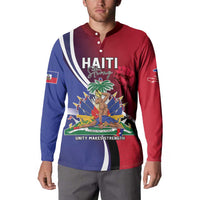 Haiti Strong Button Sweatshirt Kenbe Fem Ayiti