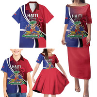 Haiti Strong Family Matching Puletasi and Hawaiian Shirt Kenbe Fem Ayiti