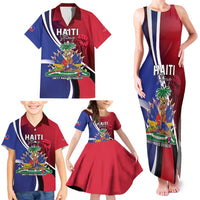 Haiti Strong Family Matching Tank Maxi Dress and Hawaiian Shirt Kenbe Fem Ayiti