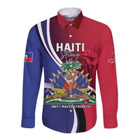 Haiti Strong Long Sleeve Button Shirt Kenbe Fem Ayiti