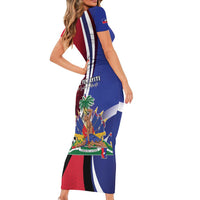 Haiti Strong Short Sleeve Bodycon Dress Kenbe Fem Ayiti