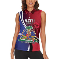 Haiti Strong Women Sleeveless Polo Shirt Kenbe Fem Ayiti