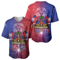 Haitian Zoe Baseball Jersey Roaring Lion With Coat Of Arms