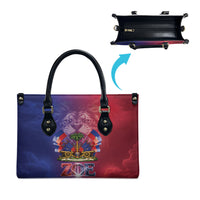 Haitian Zoe Leather Bag Roaring Lion With Coat Of Arms
