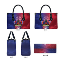 Haitian Zoe Leather Bag Roaring Lion With Coat Of Arms