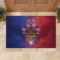 Haitian Zoe Rubber Doormat Roaring Lion With Coat Of Arms