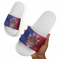 Haitian Zoe Slide Sandals Roaring Lion With Coat Of Arms
