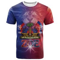 Haitian Zoe T shirt Roaring Lion With Coat Of Arms