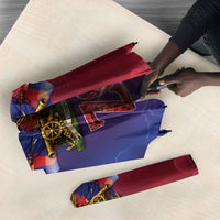 Haitian Zoe Umbrella Roaring Lion With Coat Of Arms