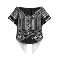 Philippines Igorot Tribal Inspired Off Shoulder Wrap Waist Top Black Version