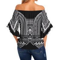 Philippines Igorot Tribal Inspired Off Shoulder Wrap Waist Top Black Version