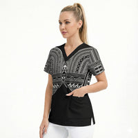 Philippines Igorot Tribal Inspired Scrub Top Black Version