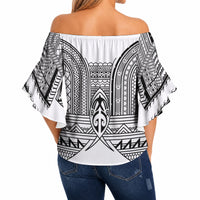 Philippines Igorot Tribal Inspired Off Shoulder Wrap Waist Top White Version