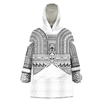 Philippines Igorot Tribal Inspired Wearable Blanket Hoodie White Version