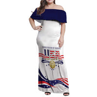 Custom USA 2024 Family Matching Off Shoulder Maxi Dress and Hawaiian Shirt Summer Sport Go United States LT05 - Wonder Print Shop