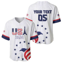 Custom USA 2024 Paris Baseball Jersey United States Sport LT05 - Wonder Print Shop