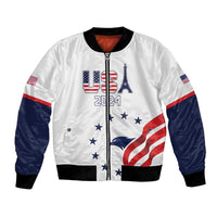 Custom USA 2024 Paris Bomber Jacket United States Sport LT05 - Wonder Print Shop