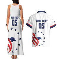 Custom USA 2024 Paris Couples Matching Tank Maxi Dress and Hawaiian Shirt United States Sport LT05 - Wonder Print Shop