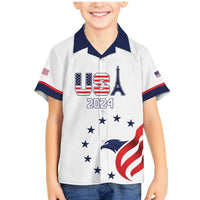 Custom USA 2024 Paris Family Matching Mermaid Dress and Hawaiian Shirt United States Sport LT05 - Wonder Print Shop