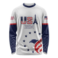 Custom USA 2024 Paris Long Sleeve Shirt United States Sport LT05 - Wonder Print Shop