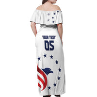 Custom USA 2024 Paris Off Shoulder Maxi Dress United States Sport LT05 - Wonder Print Shop