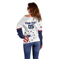 Custom USA 2024 Paris Off Shoulder Sweater United States Sport LT05 - Wonder Print Shop