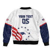 Custom USA 2024 Paris Sleeve Zip Bomber Jacket United States Sport LT05 - Wonder Print Shop