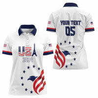 Custom USA 2024 Paris Women Polo Shirt United States Sport LT05 - Wonder Print Shop