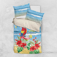 Hawaii Christmas Bedding Set Funny Macaw Parrot Tropical Vibe LT05 - Wonder Print Shop