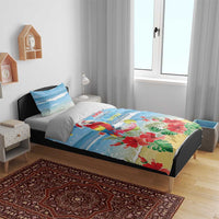 Hawaii Christmas Bedding Set Funny Macaw Parrot Tropical Vibe LT05 - Wonder Print Shop