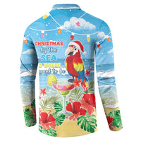 Hawaii Christmas Button Sweatshirt Funny Macaw Parrot Tropical Vibe LT05 - Wonder Print Shop
